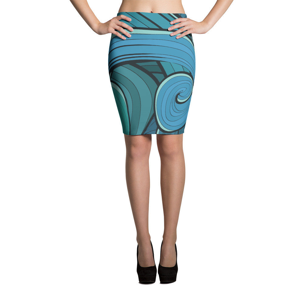 30A Skins Gulf Stream Pencil Skirt Front View